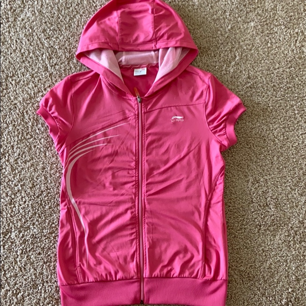 pink dry fit workout top